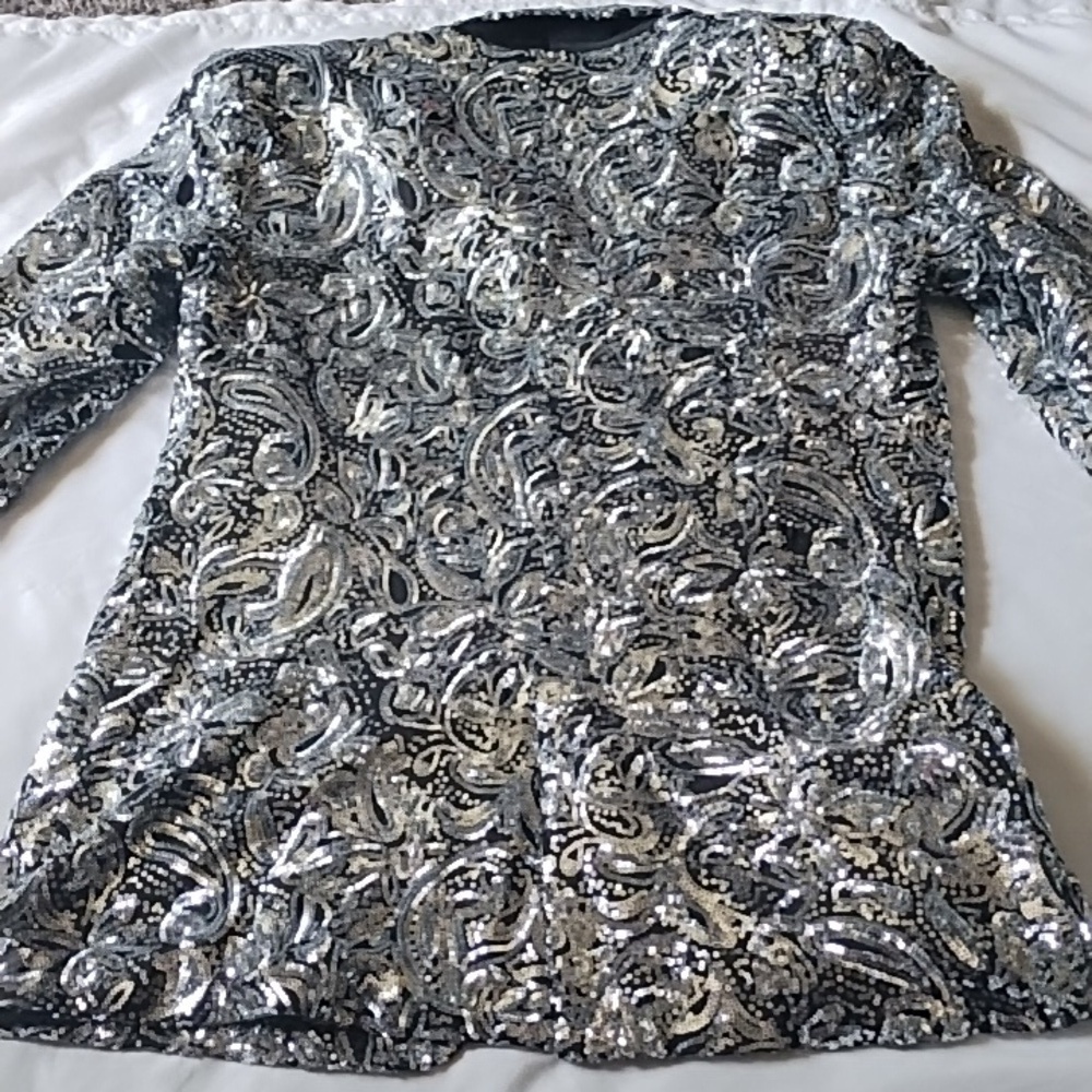 Anthro.Porridge Sequin Jacket SzMed - Picture 4 of 5